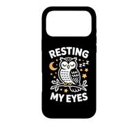 Resting My Eyes Sleepy Power Napping Joke Owl Case for iPhone 17 Pro Max