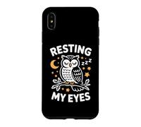 Resting My Eyes Sleepy Power Napping Joke Owl Case for iPhone XS Max