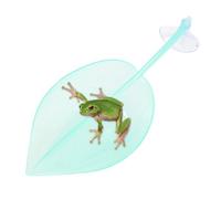 Resting Terrace Turtle Habitat - 20cm Leaf , Strong Suction Cups | Raised Sundock Reptile Turtles Gecko Amphibian Toad Pond Backyard Enclosure Decor Furniture Stands Aquatic Pet