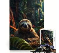 Resting Three Toed Sloth Jigsaw Puzzles for Adults 1000 Piece Strengthen Recall Casual Fun Quality Edge Stylish Gift (50x75cm)
