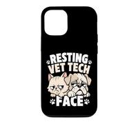 Resting Vet Tech Face Funny Cat Dog Veterinary Case for iPhone 12/12 Pro
