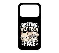 Resting Vet Tech Face Funny Cat Dog Veterinary Case for iPhone 17 Pro