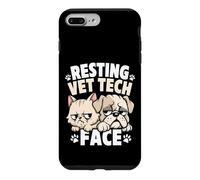 Resting Vet Tech Face Funny Cat Dog Veterinary Case for iPhone 7 Plus/8 Plus