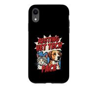 Resting Vet Tech Face Funny Dog Cat Veterinary Case for iPhone XR