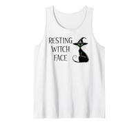Resting Witch Face Black Cat Witchy Cat Halloween Witch Cat Tank Top