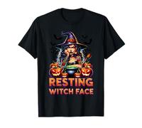 Resting Witch Face Funny Sarcastic Halloween Rude Design T-Shirt