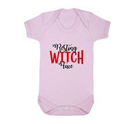 Resting Witch Face Halloween Statement Baby Grow Vest, 0-3 Months, Pastel Pink