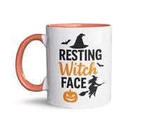 Resting Witch Face Mug - Funny Halloween Coffee Cup for Sarcastic Witches - Spooky Gift for Friends, Gothic Humor Ceramic Mug 11oz - Dishwasher & Microwave Safe