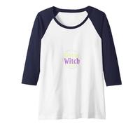 Resting Witch Face: Spooky Humor for Halloween Lovers Raglan Baseball Tee, Women, Navy/White, XL