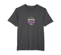 Resting Witch Face: Spooky Humor for Halloween Lovers T-Shirt, Men's Big and Tall, Dark Heather Grey, 2X Tall