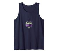 Resting Witch Face: Spooky Humor for Halloween Lovers Tank Top, Men, Navy, S