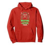 Resting Witch Face: Spooky Mood for Halloween Lovers Pullover Hoodie, Adult Unisex, Red, S