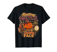 Resting Witch Hobby Face Pumpkin Knitting Value Graphic T-Shirt