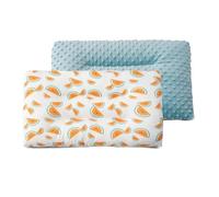 RESTIRY 1Pc Toddler Pillow,Breathable and Skin-Friendly,Machine Washable,100% Cotton Cute Kids Pillows for Sleeping,Kids Sleeping Pillow for 2-6 Year Old,19X11inches (Blue)