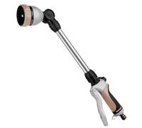 RESTMO 48cm Watering Lance, Long Metal Spray Lance | 180° Adjustable Ratcheting Head | 7 Spray Patterns Extension Hose Wand, Perfect Garden Sprayer Gun to Water Hanging Baskets, Shrubs, Gold