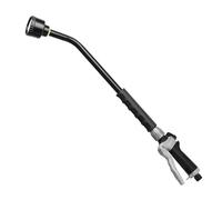RESTMO 61cm Full Shower Watering Lance with Flow Control, Heavy-Duty Metal Hose Wand with High-Gloss Powder Coating, Gentle Rainfall Spray for Hanging Baskets, Shrubs & Delicate Plants, Flash Black