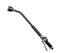 RESTMO 61cm Full Shower Watering Lance with Flow Control, Heavy-Duty Metal Hose Wand with High-Gloss Powder Coating, Gentle Rainfall Spray for Hanging Baskets, Shrubs & Delicate Plants, Purple