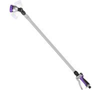 RESTMO 91-152 cm Metal Watering Wand, Long Telescopic Tube | 180° Adjustable Ratcheting Head | 7 Spray Patterns | Flow Control, Garden Hose Sprayer to Water Hanging Baskets, Shrubs, Purple