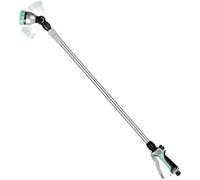 RESTMO 94cm TelescopicWatering Lance, 180° Adjustable Ratcheting Head with 7 Spray Patterns, Flow Control, Garden Hose Sprayer for Hanging Baskets, Cyan