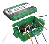 RESTMO Extra Large Waterproof Electrical Box (12.6×8.7×5.1 in), IP54 Weatherproof Outdoor Extension Lead Cover, Protect Outlet, Plug, Socket, Timer, Power Strip, Holiday Light Decoration, Green