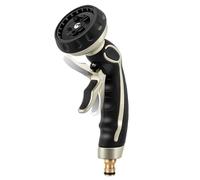 RESTMO Hose Pipe Spray Gun, Heavy Duty Garden Hose Spray Gun with Easy Self-Lock Trigger, Metal Water Hose Sprayer with 9 Spray Patterns and On/Off Valve, Ideal to Water Plant & Lawn, Wash Car & Pet