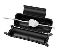 RESTMO Outdoor Waterproof Connection Box (29 × 11 × 7.5cm), IP44 Weatherproof Extension Lead Cover, Safety Seal Enclosure for Holiday Lights, LED Strips, Power Tools, Fountain, Black