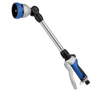 RESTMO Watering Lance for Garden Hose Hose Pipe Spray Gun | 48cm Watering Wand, 180° Adjustable Ratcheting Head 7 Spray Patterns, for Garden Sprayer Gun to Water Hanging Baskets, Shrubs