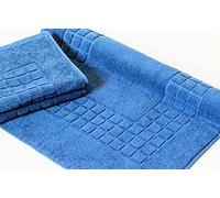Restmor Hotel style Bath Mats Pack of 2, machine washable, Supreme 100% Cotton towel material 700GSM. Absorbent, easy clean 50 x 80 cm (Navy Blue)