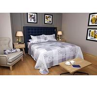 Restmor Quilted Reversible Patchwork Design Bedspread in 3 sizes with pillow shams - Ariana (Single includes 1 Sham)