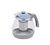 RESTO Glass Tea Maker Teapot with Strainer Insert, with Removable Stainless Steel Filter and Heat-Resistant Borosilicate Glass, 1200 ml / 90510