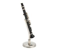 Restokki 3.1 Inch Miniature Clarinet Replica Desktop Decoration Music Room ABS Plastic Material