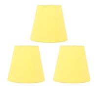 Restokki 3pcs Cloth Fabric Lampshade Innovative E14 Intervention Type Modern Fabric Lampshade Dust Cover for Bedroom Bedside (Amarillo de limón)