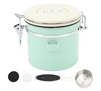 Restokki Coffee Bean Container, Coffee Storage Airtight Canister Coffee Tin Jar with Scoop Date Wheel for Tea Nuts(1.5L)