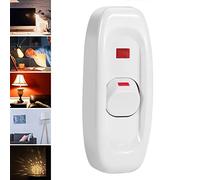 Restokki Electric Switch on Off, AC 250V 10a Inline Switch ON/OFF, Power Switch Replacement with LED Indicator Light, for Table Lamp Desk Light Bed Lamp(WHITE)