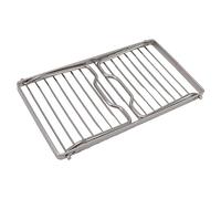 Restokki Folding Camping Grate, Stainless Steel Adjustable Height Thicker Camp Fire Cooking Racks Draining Backpacking Grill Outdoor