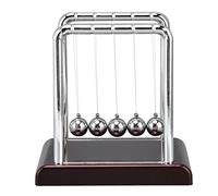 Restokki Newtons Cradle Balance Balls Physics Science Swing Toy Metal Balance Pendulum Ball Newton's Cradle Desk Toy for Office Games(Red)