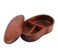 Restokki Pine Fir Lunchbox Old Lacquered Environmental Food Container For Picnics And Business Lunches (Hemlock waist shape|18 * 10 * 5.5)