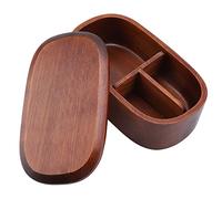 Restokki Pine Fir Lunchbox Old Lacquered Environmental Food Container For Picnics And Business Lunches (Hemlock square|18.5 * 10.5 * 5.5 5)