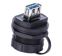 Restokki USB Connector High Durability Copper PA66 Insulator USB3.0 Double Female with Cover for Various Devices Communication
