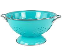 Reston Lloyd 80702 Calypso Basics Powder Coated Enameled Colander Kitchenware, Alloy Steel, Turquoise