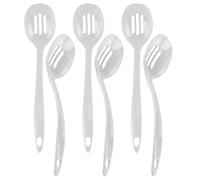 Reston Lloyd Melamine Slotted Spoon Kitchen Utensil, Premium Quality Utensil with Heat Resistant Ergonomic Handle, Durable BPA-Free Plastic, 11.5 inch Long, Set of 6,