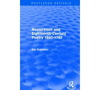 Restoration and Eighteenth-Century Poetry 1660-1780 (Routledge Revivals)