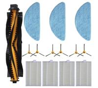 Restoration Set for Aeno ARC0002S ARC0003S Robot Vacuum with Roller Brush Filter Side Brushes and Mop Rags (A)