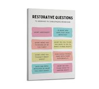 Restorative Questions Affirmation (1) Classic Aesthetic Poster Decorative Painting Canvas Wall Art Living Room Poster Bedroom PaintingFrame-style 24x36inch(60x90cm)