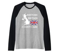 Restore Britain I Don't Care British Pride UK United Kingdom Raglan Baseball Tee