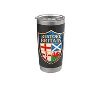 Restore Britain Party - Rupert Lowe & United Kingdom Shield Stainless Steel Insulated Tumbler