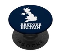 RESTORE BRITAIN Political Party for Patriots, United Kingdom PopSockets Adhesive PopGrip