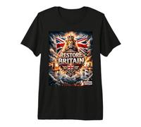 Restore Britain - Rupert Lowe and Royal Lion Political Meme Premium T-Shirt