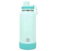 Restore Raid Stainless Steel 1L Water Bottle, Double Wall Large Solid Colour Metal Bottle, Leakproof Lid, Keeps Liquid Hot/Cold, Ideal for All Day Hydration (Teal, 1)