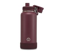 Restore Raid Stainless Steel 1L Water Bottle, Double Wall Large Solid Colour Metal Bottle, Leakproof Lid, Keeps Liquid Hot/Cold, Ideal for All Day Hydration (Winter Berry, 1000, litres)